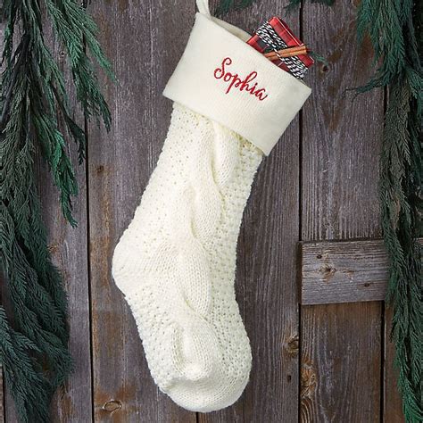 cable knit christmas stocking|knitted personalized stockings with name.